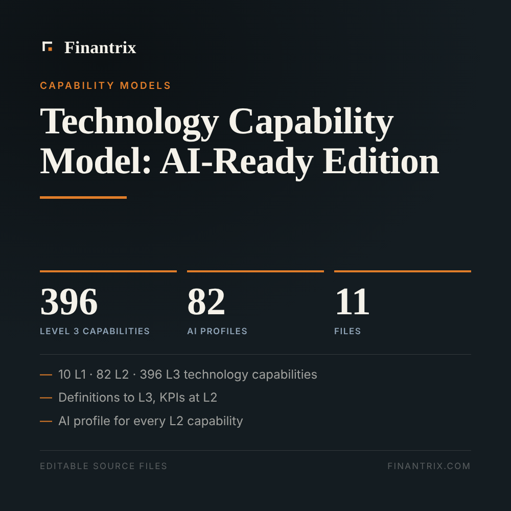 Technology Capability Model: AI-Ready Edition — 396 level 3 capabilities, 82 ai profiles, 11 files