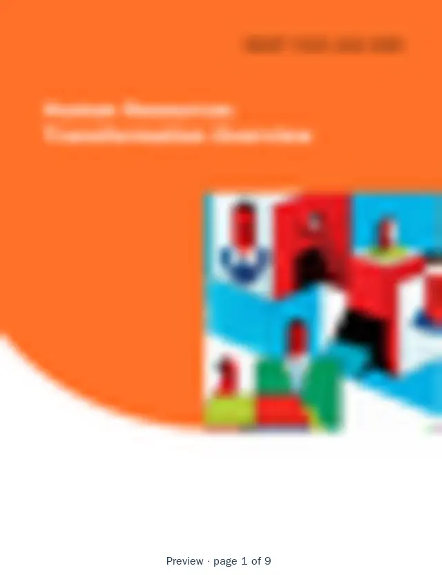 Blurred preview of page 1 of 9 of HR Transformation Project Deliverables