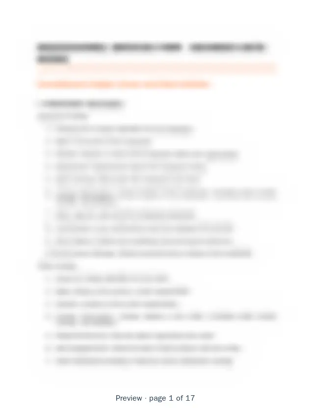 Blurred preview of page 1 of 17 of Professional Services Business Information Model