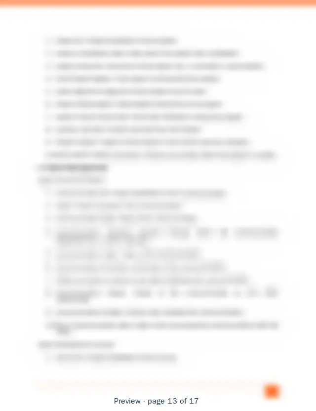 Blurred preview of page 13 of 17 of Professional Services Business Information Model