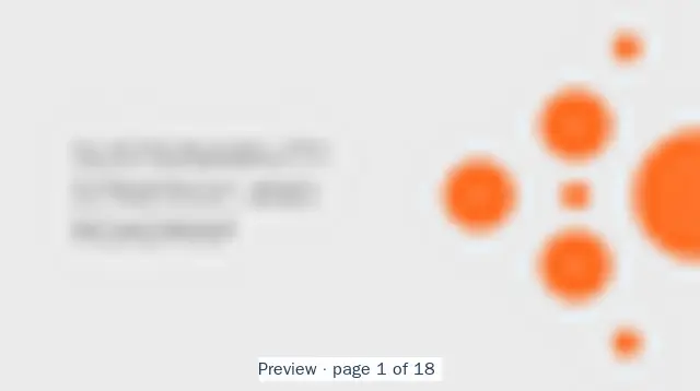 Blurred preview of page 1 of 18 of Sustainability Business Capabilities Model