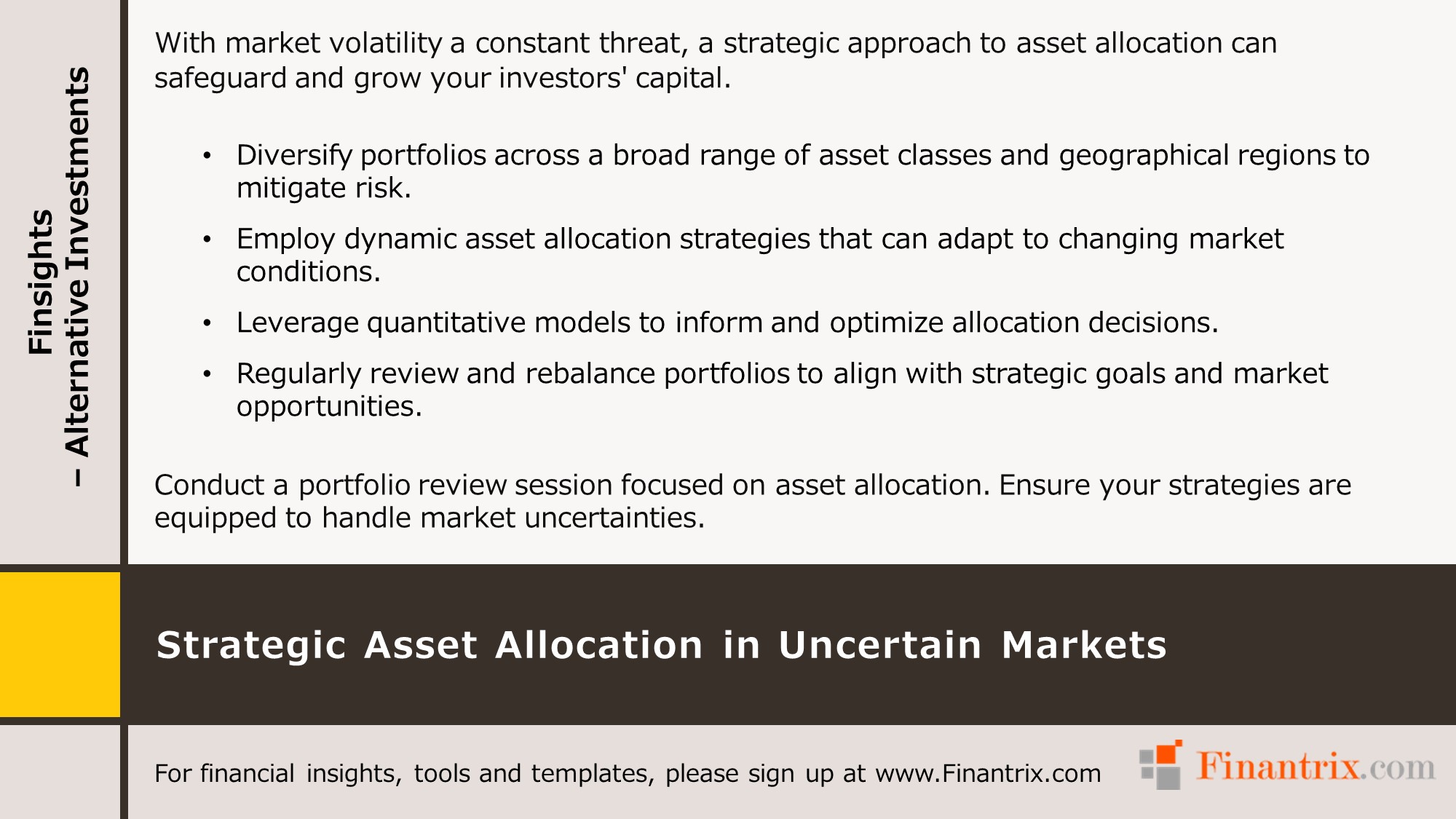 Strategic Asset Allocation in Uncertain Markets