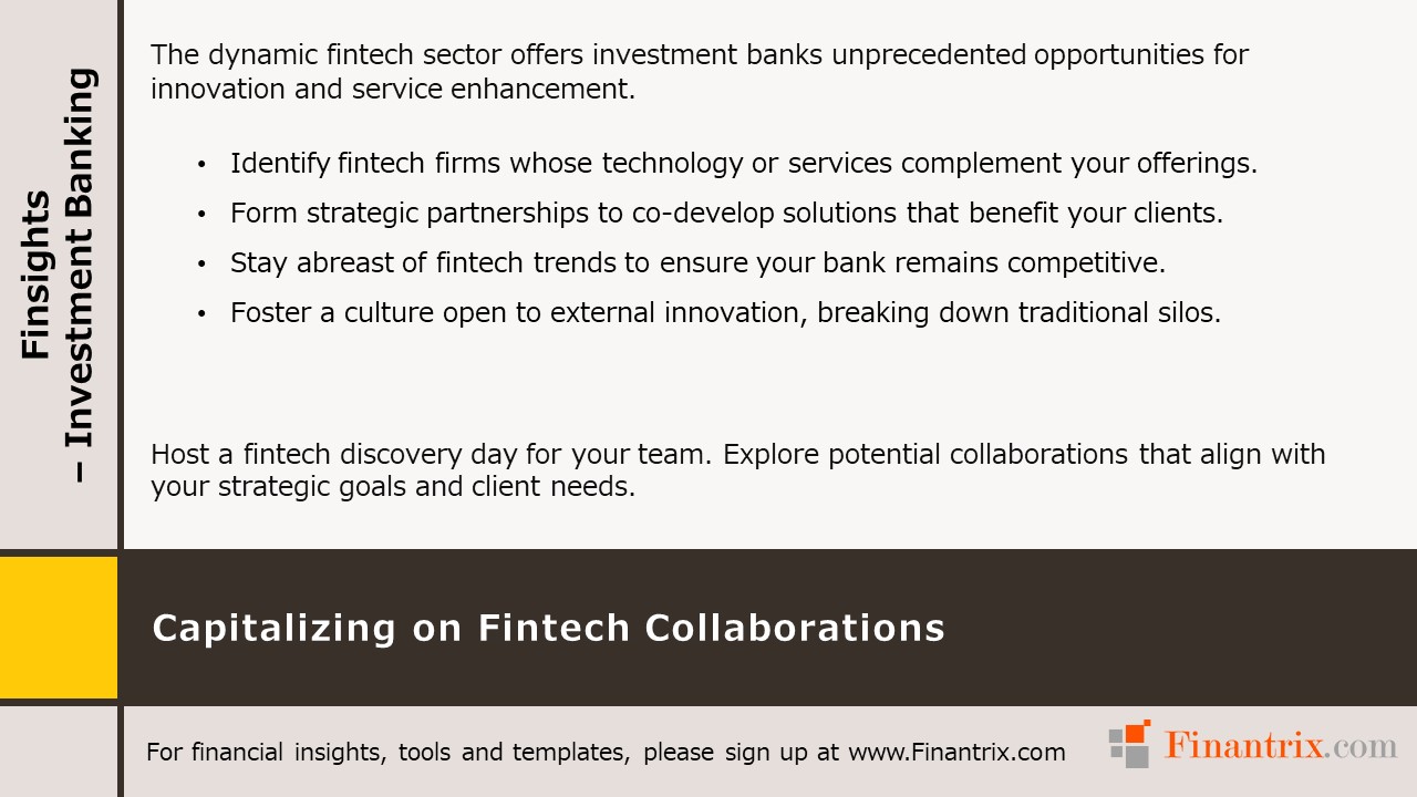 Capitalizing on Fintech Collaborations