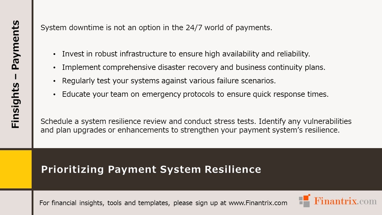 Prioritizing Payment System Resilience