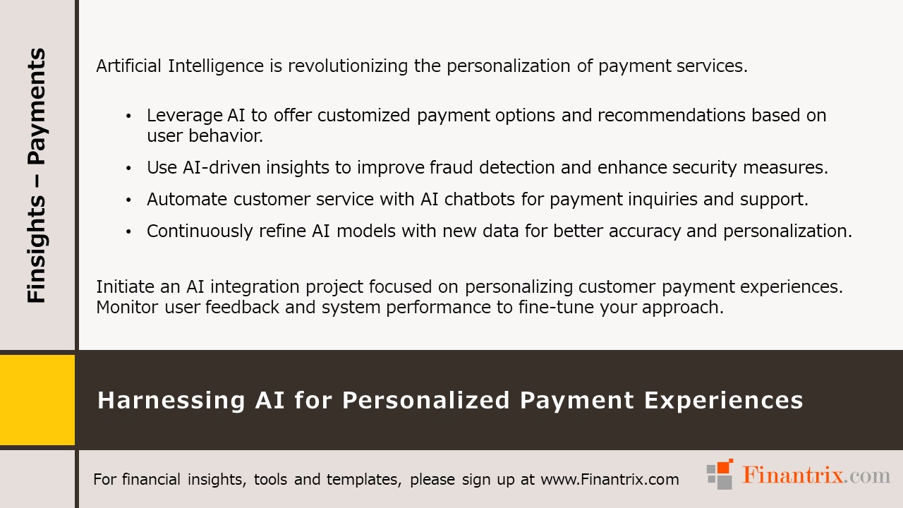 Harnessing AI for Personalized Payment Experiences