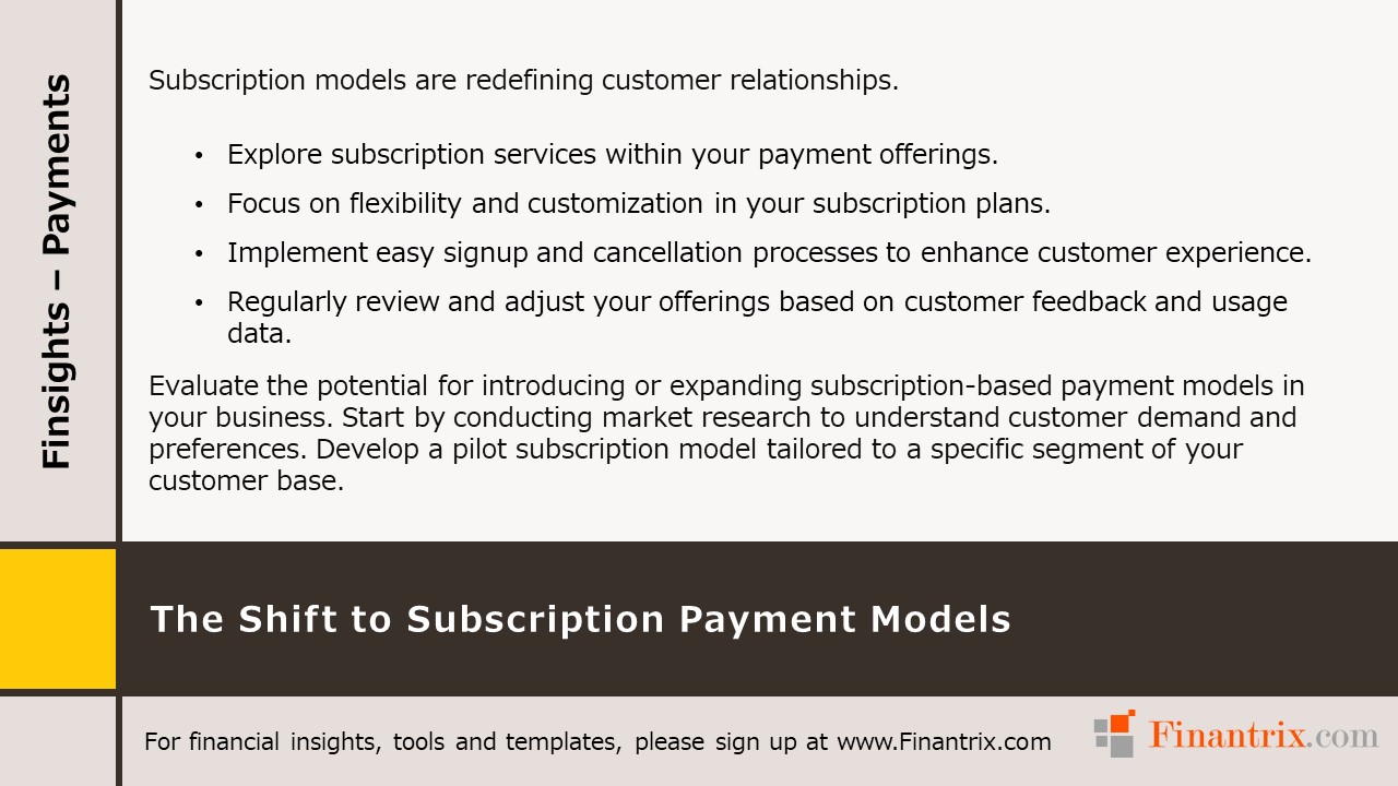 The Shift to Subscription Payment Models