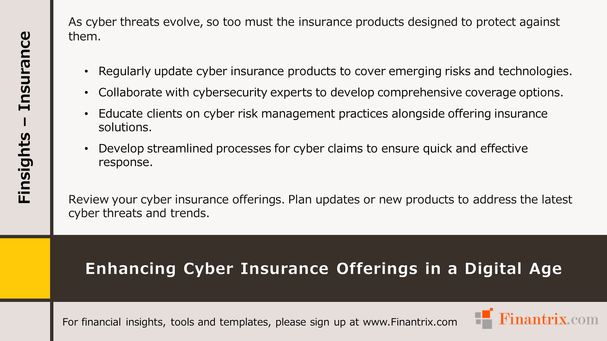 Enhancing Cyber Insurance Offerings in a Digital Age