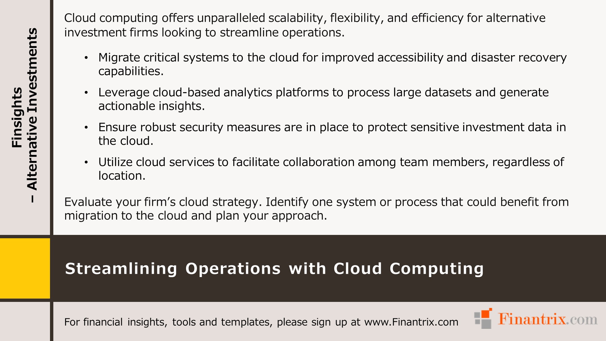 Streamlining Operations with Cloud Computing