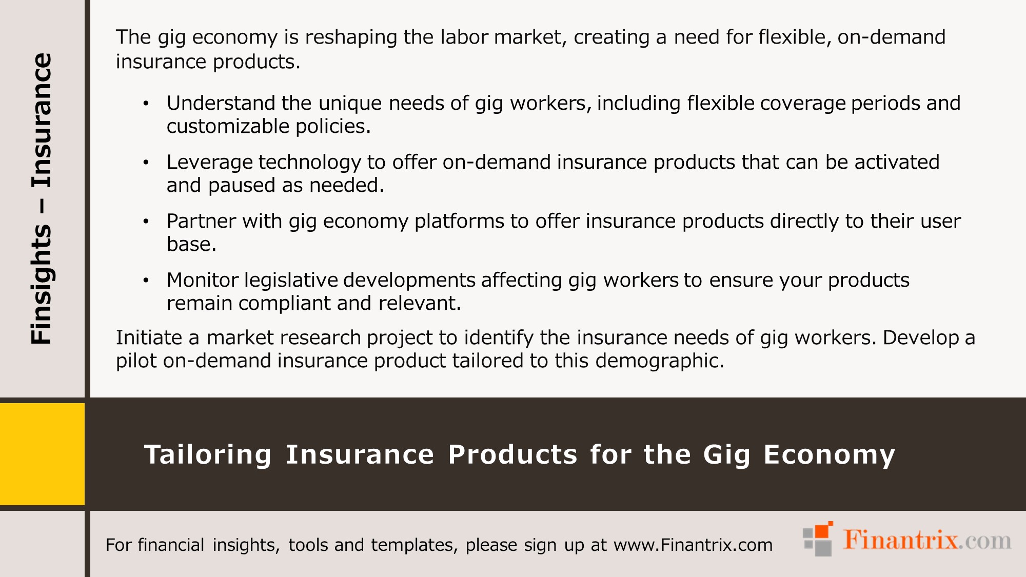Tailoring Insurance Products for the Gig Economy