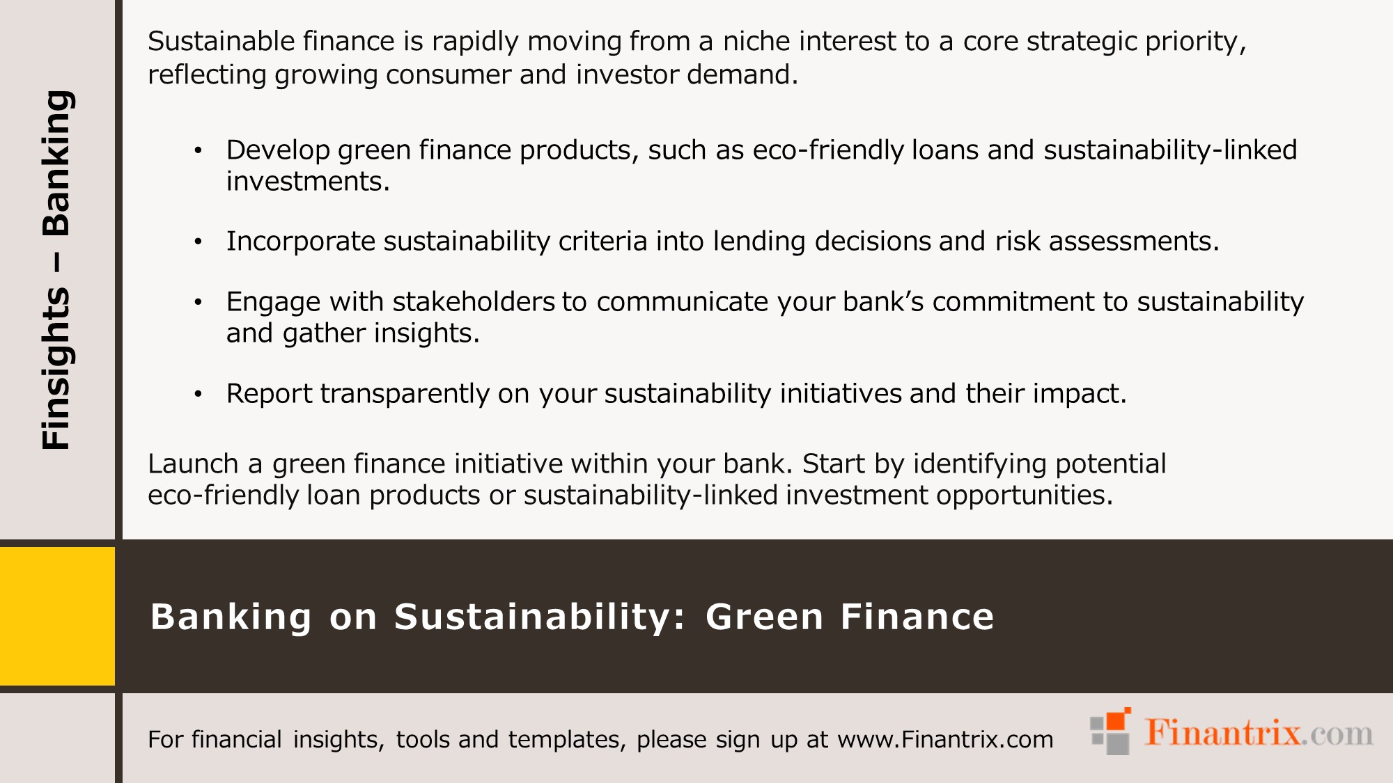 Banking on Sustainability: Green Finance