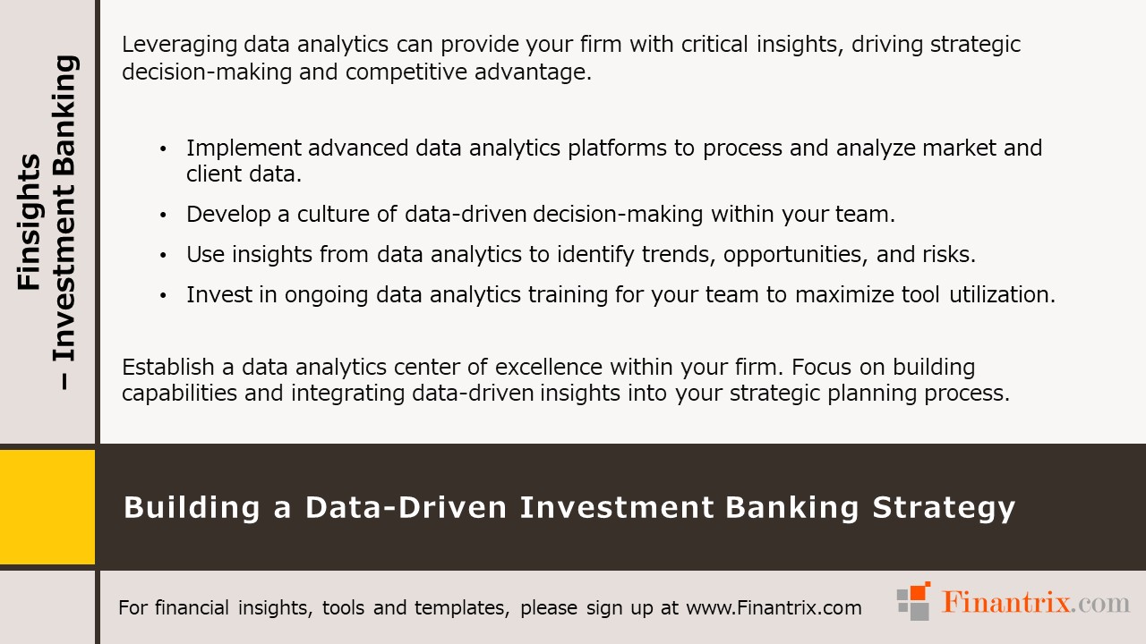Building a Data-Driven Investment Banking Strategy