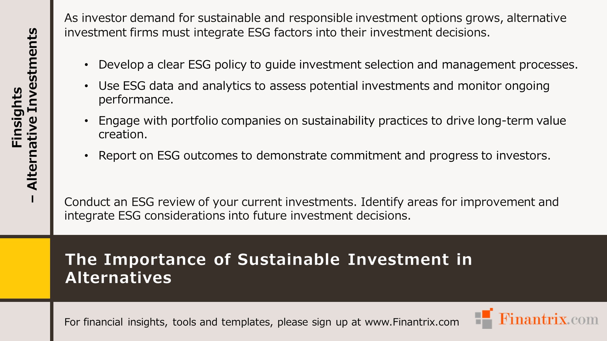 The Importance of Sustainable Investment in Alternatives