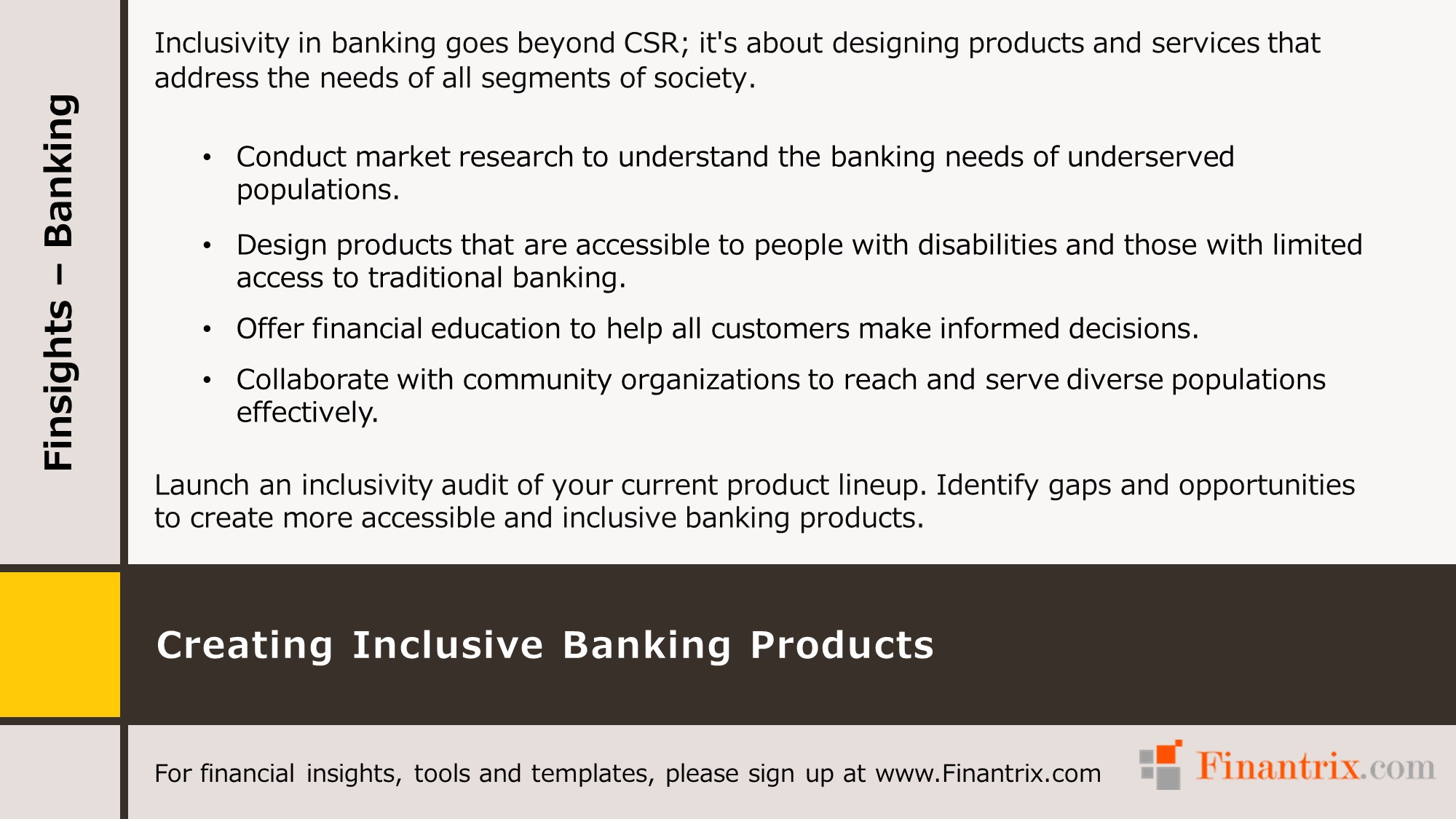 Creating Inclusive Banking Products