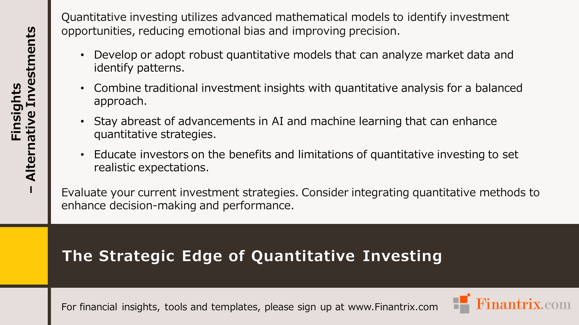 The Strategic Edge of Quantitative Investing