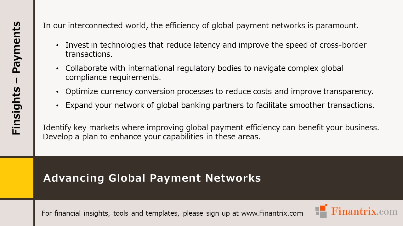 Advancing Global Payment Networks