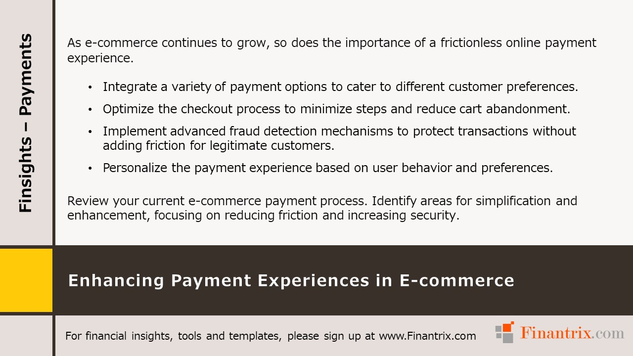 Enhancing Payment Experiences in E-commerce