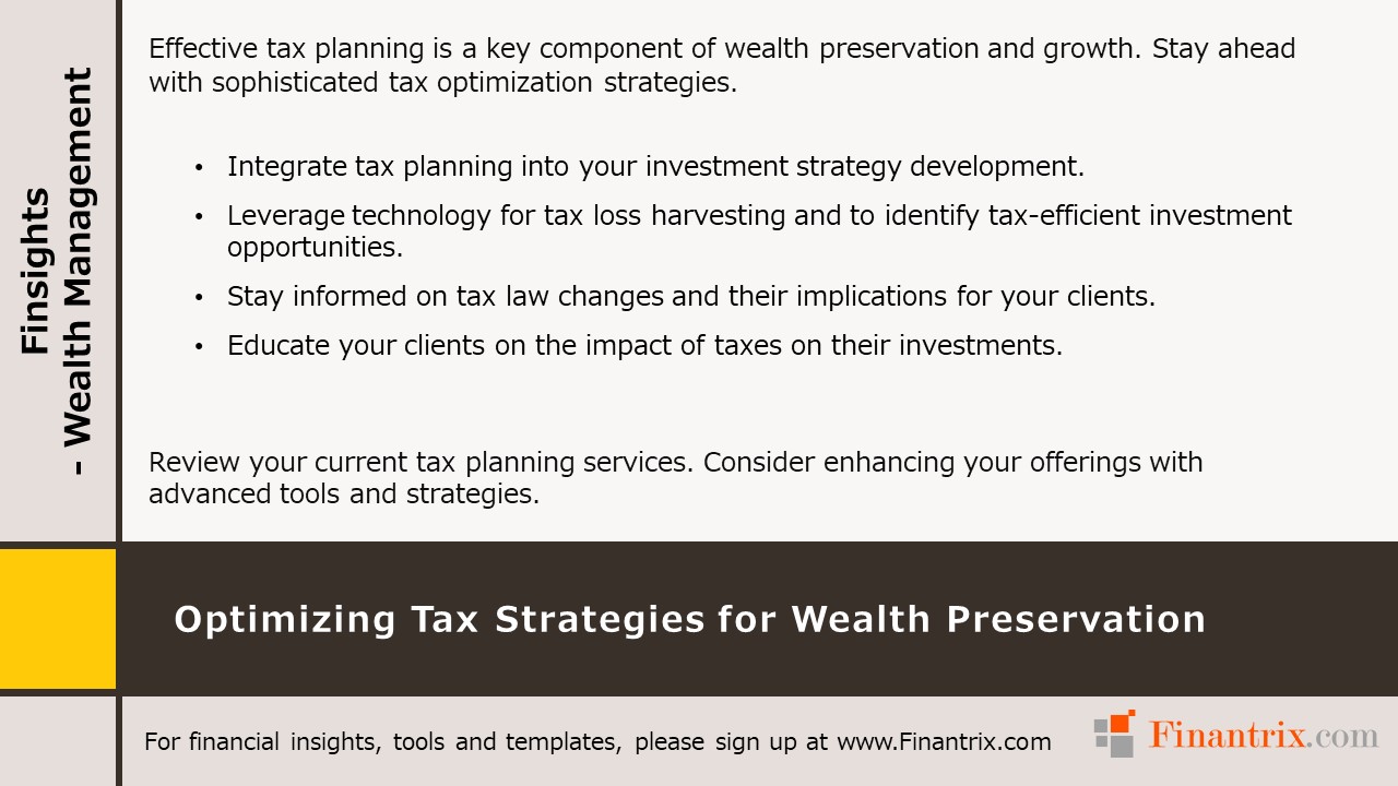Optimizing Tax Strategies for Wealth Preservation